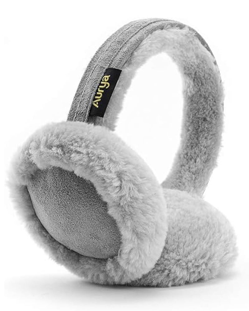 Aurya Ear Muffs - Classic Unisex Ear Warmer Winter Outdoor Earmuffs for Women (Standard, Gray) - Image 1